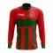 Portugal Concept Football Half Zip Midlayer Top (Red-Green)