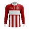 Switzerland Concept Football Half Zip Midlayer Top (Red-White)