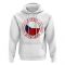 Czech Republic Football Badge Hoodie (White)