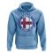 Faroe Islands Football Badge Hoodie (Sky)