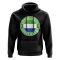 Sierra Leone Football Badge Hoodie (Black)