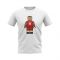 John Barnes Liverpool Brick Footballer T-Shirt (White)