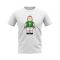 Henrik Larsson Celtic Brick Footballer T-Shirt (White)