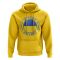 Ukraine Football Badge Hoodie (Yellow)