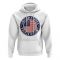 Usa Football Badge Hoodie (White)