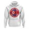 North Korea Football Badge Hoodie (White)