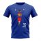 Lionel Messi Barcelona Player Graphic T-Shirt (Blue)