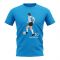 Diego Maradona Argentina Player Graphic T-Shirt (Sky Blue)