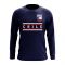 Chile Core Football Country Long Sleeve T-Shirt (Navy)