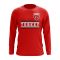 Turkey Core Football Country Long Sleeve T-Shirt (Red)