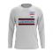 Luxembourg Core Football Country Long Sleeve T-Shirt (White)