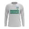 Uzbekistan Core Football Country Long Sleeve T-Shirt (White)