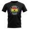 Ghana Football Badge T-Shirt (Black)