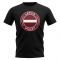 Latvia Football Badge T-Shirt (Black)