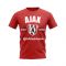 Ajax Established Football T-Shirt (Red)