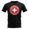 Switzerland Football Badge T-Shirt (Black)