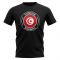 Tunisia Football Badge T-Shirt (Black)