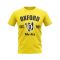 Oxford Established Football T-Shirt (Yellow)