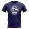 Greece Football Badge T-Shirt (Navy)