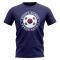 South Korea Football Badge T-Shirt (Navy)