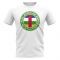 Central African Republic Football Badge T-Shirt (White)