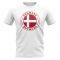 Denmark Football Badge T-Shirt (White)