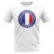 France Football Badge T-Shirt (White)