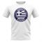 Greece Football Badge T-Shirt (White)