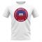 Haiti Football Badge T-Shirt (White)