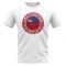 Liechtenstein Football Badge T-Shirt (White)