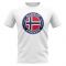 Norway Football Badge T-Shirt (White)