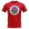 Gambia Football Badge T-Shirt (Red)