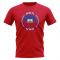 Haiti Football Badge T-Shirt (Red)