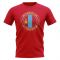 Mongolia Football Badge T-Shirt (Red)