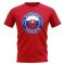 Slovakia Football Badge T-Shirt (Red)