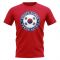 South Korea Football Badge T-Shirt (Red)