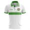 Burkina Faso Concept Stripe Polo Shirt (White)