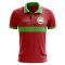 Burundi Concept Stripe Polo Shirt (Red)