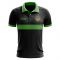 Malawi Concept Stripe Polo Shirt (Black)