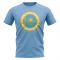 Kazakhstan Football Badge T-Shirt (Sky)