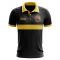 Papua New Guinea Concept Stripe Polo Shirt (Black)