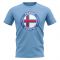 Faroe Islands Football Badge T-Shirt (Sky)