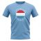 Luxembourg Football Badge T-Shirt (Sky)