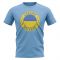 Ukraine Football Badge T-Shirt (Sky)