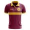 Sri Lanka Concept Stripe Polo Shirt (Maroon)