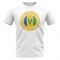 Saint Vincent Grenadines Football Badge T-Shirt (White)