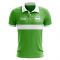 Uzbekistan Concept Stripe Polo Shirt (Green) (Kids)