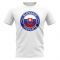 Slovakia Football Badge T-Shirt (White)