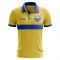 Venezuela Concept Stripe Polo Shirt (Yellow) (Kids)
