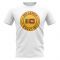 Sri Lanka Football Badge T-Shirt (White)